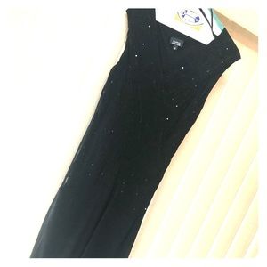 Black chiffon evening gown